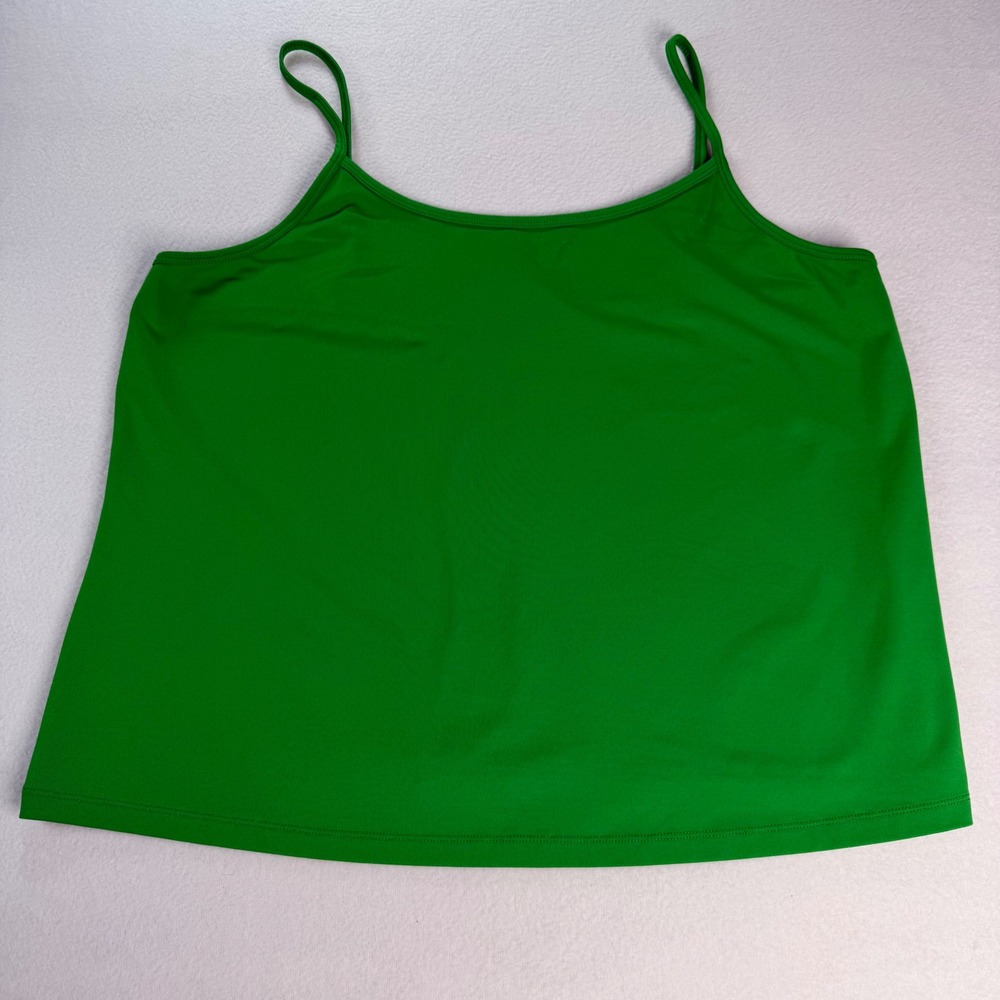 Lane Bryant Womens Plus 18/20 Green Adjustable Strap Camisole Scoop Neck Tank
